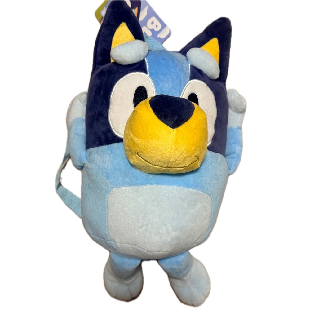 Bluey Plush Backpack 14" with Zip Pouch – Stuffed Animal Toy – New